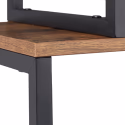 Relaxdays - Etagère, bibliothèque, design industriel, 5 supports, mdf et métal, HxlxP136x73x30cm,étagère droite, brun/noir - Vue supplémentaire 6