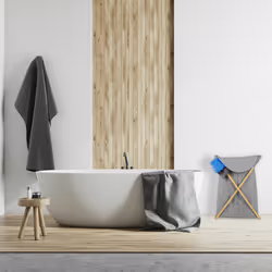 Relaxdays Panier à linge, corbeille à vêtements pliant avec couvercle, 58 L, transportable, Bambou, tissu, 62,5x43x42 cm
