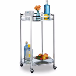 Prouvez que vous êtes l'hôte idéal avec ce chariot de service moderne. Des plats et des boissons peuvent être placées sur les ...