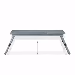 Relaxdays - Table pour ordinateur portable, hauteur réglable, pliable, surface de travail inclinable, 44x73x34,5 cm, gris - Vue supplémentaire 7