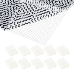 Tapis antidérapant lot de 10 sous-tapis antidérapant pour entrée bain ou salon lxP 100 x 120 cm crème