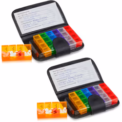 Gardez un aperçu sur vos médicaments journaliers à prendre avec ce pilulier semainier. L’ensemble comporte 7 boîtes avec les ...