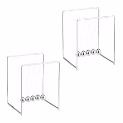 Pendule Newton lot de 2 décoration bureau de travail physique science & art 5 boules métal balancier argenté