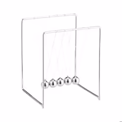 Pendule Newton lot de 4 décoration bureau de travail physique science & art 5 boules métal balancier argenté