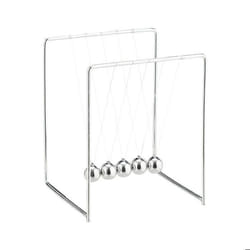 Pendule Newton lot de 4 décoration bureau de travail physique science & art 5 boules métal balancier argenté