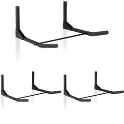 Relaxdays - Support mural pour vélos, lot de 3, pliable, Accroche-vélos, charge de 30 kg, Porte-vélos HxlxP 19,5 x 44 x 47 cm, noir