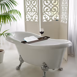 Relaxdays - Pont de baignoire bambou, 70cm de large, tablette de salle de bain à suspendre, tablette à accessoires, marron