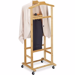 Étendezvos vêtements de manière propre et ordonnée, sans plis, grâce à ce valet dechambre en bambou moderne et élégant. Il es ...