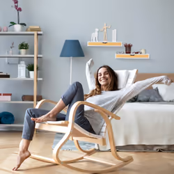 Relaxdays étagère murale tiroir, HxLxP: 8 x 60 x 24 cm, console au mur style scandinave, bois MDF, bambou, blanc/nature