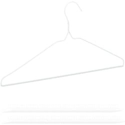 Relaxdays - Cintres en métal, lot de 100, cintre traverse pantalon jupe, peu encombrant, cintre fil de fer, blanc
