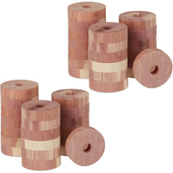 Relaxdays - Anneaux anti-mites bois de cèdre, lot de 40, armoire vêtement, piège, répulsif naturel, 4 cm, nature