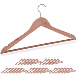 Ce set de cintres en bois de cèdre est idéal pour faire un peu de rangement dans votre armoire. La traverse est idéale pour l ...