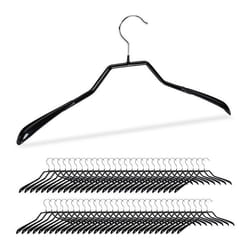 Cintre à veste épaules larges lot de 60 caoutchouc antidérapant crochet métal noir