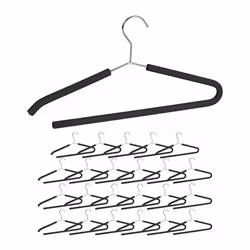Cintre à pantalons lot de 24 traverse pantalon mousse costume cintre ouvert antidérapant noir