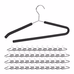 Cintre à pantalons lot de 48 traverse pantalon mousse costume cintre ouvert antidérapant noir