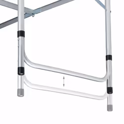 Relaxdays Table camping, pliable, 120 chaises, réglable en hauteur, 120x60 cm,alu, MDF,gris/argent - Vue supplémentaire 7