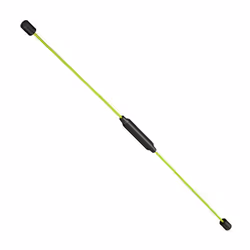 Relaxdays Swingstick bâton de fitness flexible pour renforcer la musculature sport fibre de verre 160 cm jaune fluo