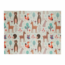 Relaxdays - Tapis de jeux bébé, animaux de la forêt, sans substances nocives, lavable, hlp 1x195x150 cm, mousse, coloré