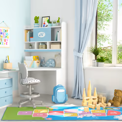 Relaxdays - Tapis de marelle, 180 x 70 cm, 10 cases, à poils courts, dessous caoutchouté, jeu éducatif, multicolore