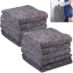 Relaxdays - Couvertures de déménagement, x10, travaux, transport, stockage, non-tissé recyclé, protection 150x200, gris