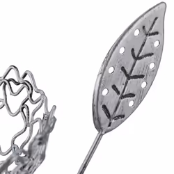 Relaxdays Arbre à bijoux, 88 trous pour boucles d'oreilles, porte-bagues vintage, fer, HLP 34 x 39 x 15cm, argent - Vue supplémentaire 5