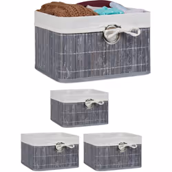 Cette corbeille de rangement en bambou est un accessoire très indispensable pour mettre de l'ordre dans vos étagères ou armoi ...