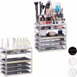 Cet organisateur de maquillage à six tiroirs met de l’ordre sur votre coiffeuse et vous évite de devoir chercher dans votre t ...