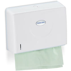 Relaxdays - Distributeur de serviettes en papier, mural, pour des essuie-main de taille H2, hlp 20,5 x 27,5 x 10 cm, blanc