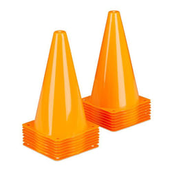 Cônes de signalisation - Relaxdays - Lot de 16 - 23 cm - Plastique souple - Orange