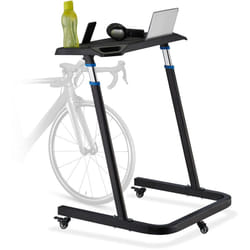 Relaxdays - Pupitre multifonctionnel réglable en hauteur, laptop sur roues, vélo à tablette, hauteur: 88-125 cm, noir