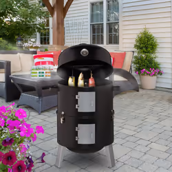 Relaxdays 10033861 enfumoir Acier Charbon de bois (combustible)