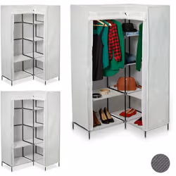 La grosse armoire de grande qualité, "3e génération" en tissu permet un rangement flexible de vos vêtements dans les recoins ...