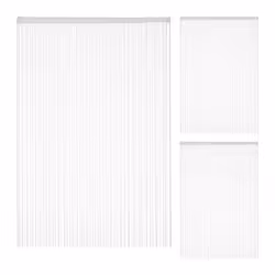 Rideau fils lot de 3 rideau de porte ou fenêtre 145 x 245 rideau spaghetti pour tringle peut être raccourci blanc