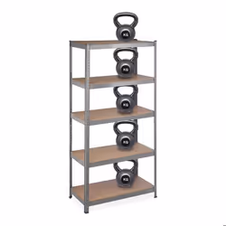 Relaxdays Étagère à charge lourde 180x90x45 cm capacité de 1325 kg 5 niveaux à assembler cave garage acier gris