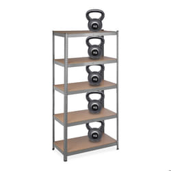 Relaxdays Étagère à charge lourde 180x90x45 cm capacité de 1325 kg 5 niveaux à assembler cave garage acier gris