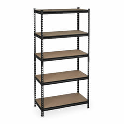 Relaxdays - tagère charge lourde à assembler HlP 183x91x46cm, capacité 1800 kg, 5 niveaux, cave & garage, acier, gris