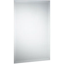 Relaxdays - miroir sans cadre, glace murale 40x60 cm, format portrait et paysage, facettes pour salle de bain, clair