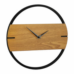 Relaxdays - horloge murale aspect boisé, moderne, analogue, pour la cuisine, salon, entrée et bureau, ø 30 cm, marron/noir