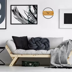 Relaxdays - horloge murale aspect boisé, moderne, analogue, pour la cuisine, salon, entrée et bureau, ø 30 cm, marron/noir
