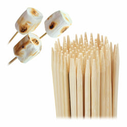 Relaxdays Piques bois, lot de 250, bambou, brochettes barbecue, 40 cm de long, bâtonnets barbe à papa, Ø 5 mm, nature