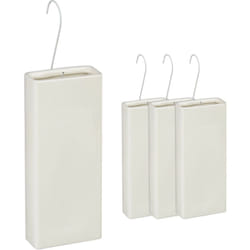 Relaxdays - Humidificateur d'air radiateur, x4, évaporateur d'eau chauffage, avec crochet pour suspendre, céramique, blanc