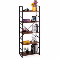 Cette étagère de salonoffre beaucoup d'espace de rangement pour les livres, les classeurs, les photos,la décoration ou même l ...