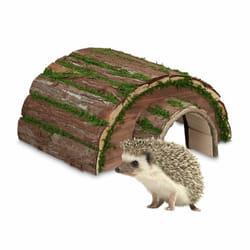 Relaxdays - Abri pour hérisson, bois & mousse, hibernation hérissons, jardin, résistant intempéries, 20x40x42 cm, nature