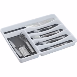 Cerange-couverts avec 6 compartiments caoutchoutés est l'accessoire de cuisineparfait pour organiser et trier les couteaux, f ...
