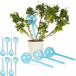 Personne n’aime retrouver ses plantes mortes en rentrant des vacances. Ce lot de 12 globes d’arrosage vous aide à maintenir v ...