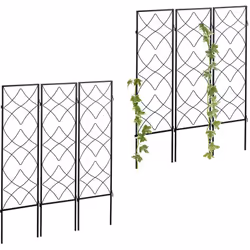 Ce treillis de jardin en lot de 6 soutient non seulement la croissance des plantes grimpantes, mais contribue aussi avec ses  ...