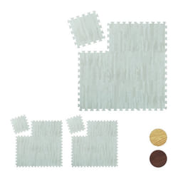 Tapis de protection sol lot de 27 sport et appareils fitness tissu EVA sans BPA env. 255 m²effet bois blanc
