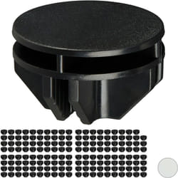 Relaxdays - Pièce de fixation en lot de 160, raccord pour étagères et armoires modulables, plastique, pièces cube de rangement, noir