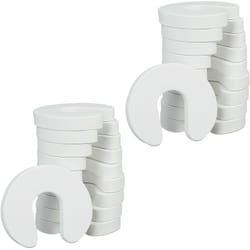 Relaxdays - Bloque-porte, lot de 20, pour tiroir, anti-pincement pour bébés et enfants, mousse, hlp 2 x 9 x 10,5, blanc