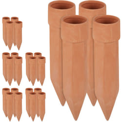 Relaxdays - Cône en argile d'arrosage, lot de 24, accessoire d'arrosage, Bouteilles d'1,5 l, 19 x 4,5 cm, terre cuite